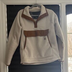 Carhartt Cream and Brown Sherpa Sweater